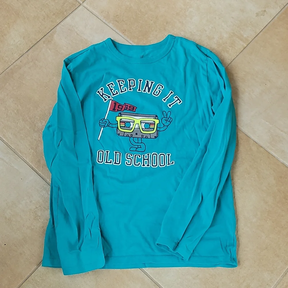 Gap green graphic long sleeve XXL/14